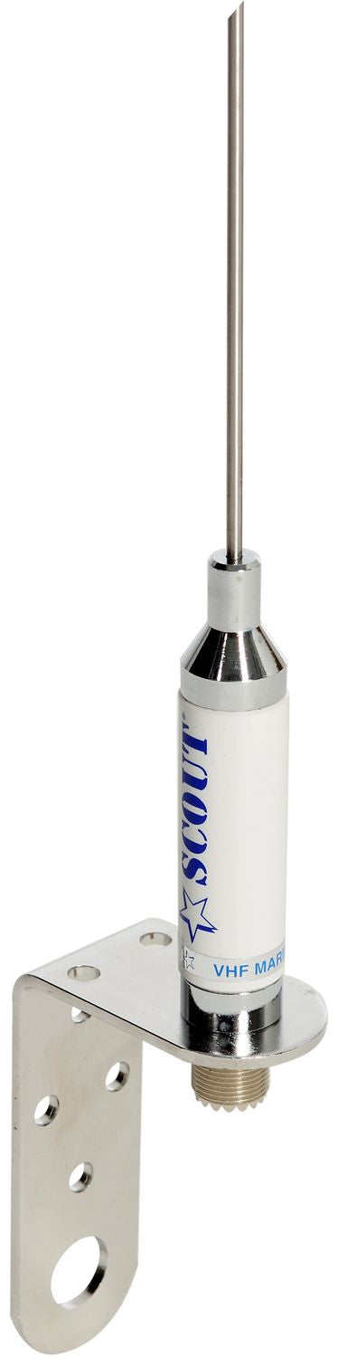 Scout KM-3A UKW-Seefunkantenne – 1-m-Edelstahlpeitsche mit Masthalter