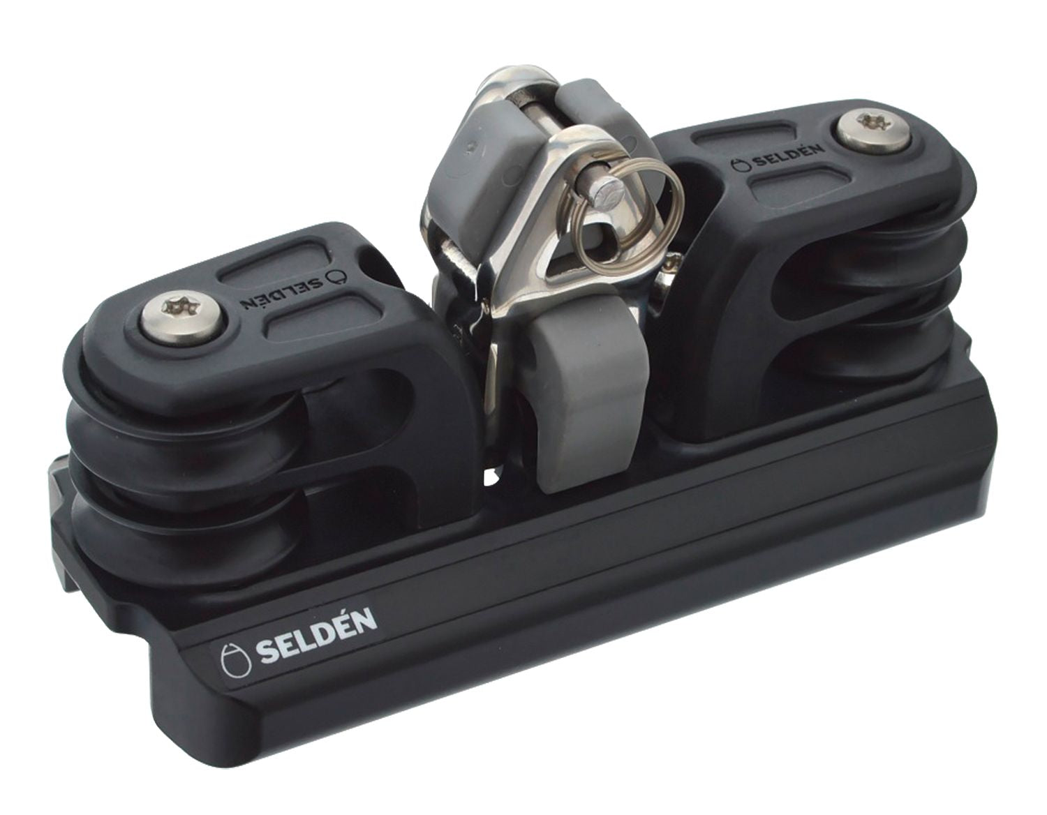 Seldén Großschot Traveller System 22 mit zweifacher Kontrollleinen-Umlenkung und Aufnahme für Großschot