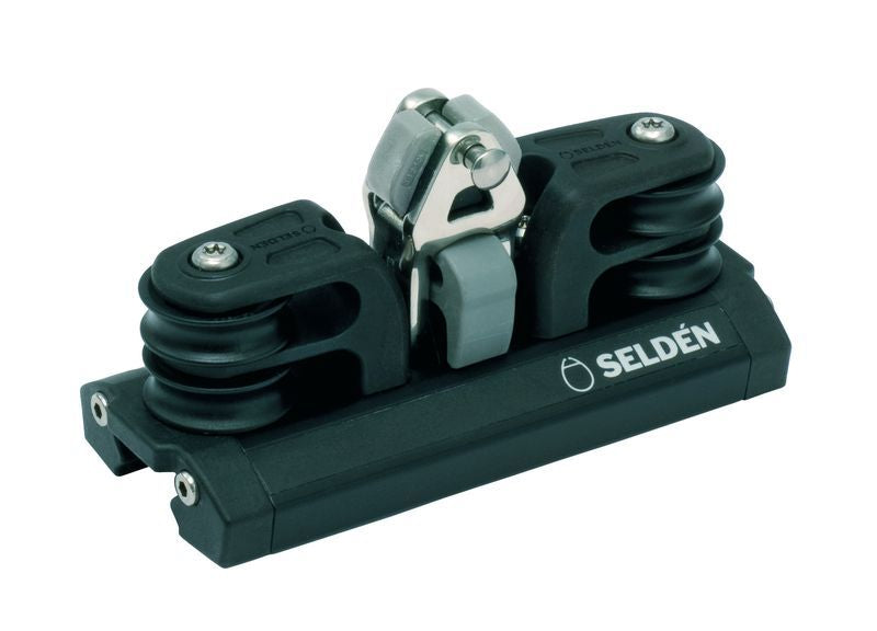 Seldén Großschot-Traveller System 30 mit doppelter Kontrollleinen-Umlenkung und Aufnahme für Großschot