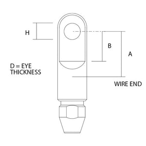 Sta-Lok Draht-Augterminal zum Verschrauben
