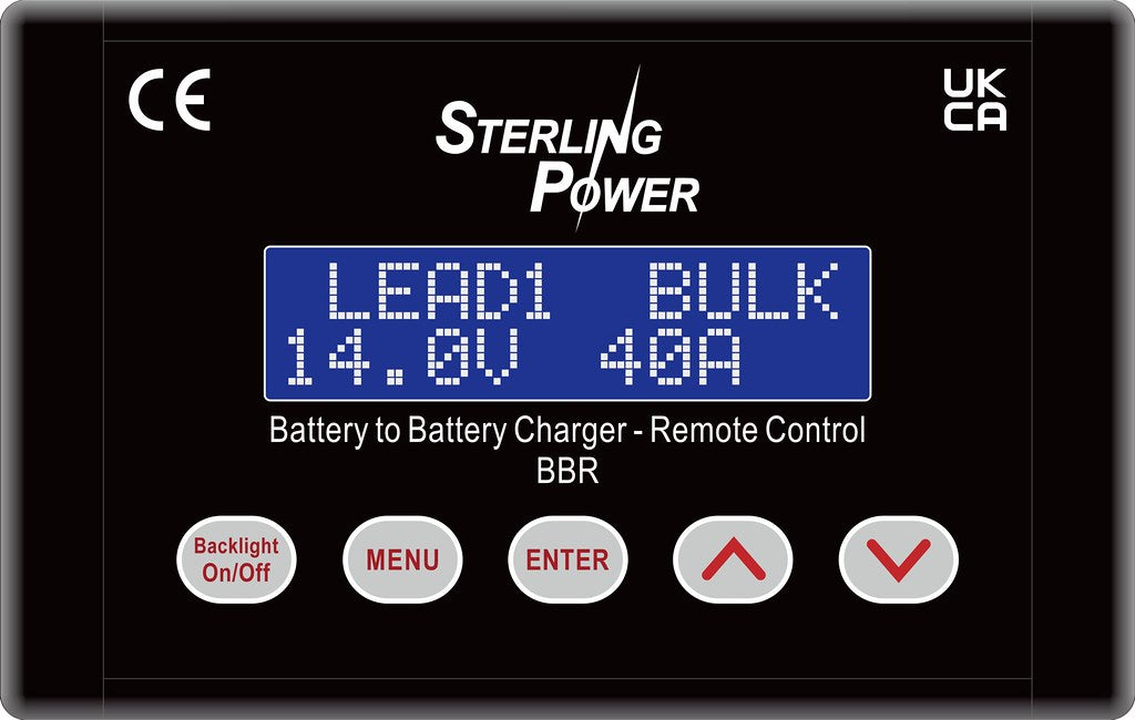 Sterling Power BBR Fernbedienung mit Anzeige – für bidirektionale B2B-Ladegeräte