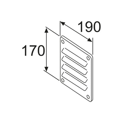 Webasto Luftzufuhrgitter W=170 L=190